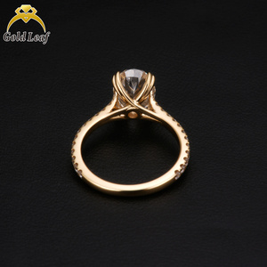 Compromiso de oro de 10K y 14K delicado personalizado con anillo de diámetro de laboratorio ovalado de 0,3 CT a 2,5 CT DEF CVD HPHT - Product Image 4