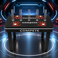 Table de jeu de réaction 2 joueurs avec éclairage LED, vente en gros d'usine, table d'arcade commerciale pour salle de jeux, bar et location