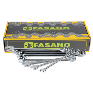 Fasano Combination Wrench <b>Set</b> 8 <b>Pc</b> Metric Chrome Vanadium Steel Automotive Repair Tools - Product Image 1