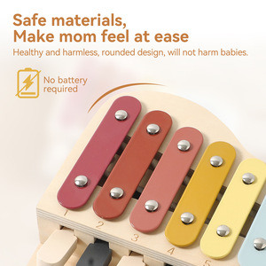 Wholesale Wooden Musical Instrument Toys <b>Mini</b> Wooden Music Kit with Piano Keyboard Xylophone Early Educational Musical Toy - Product Image 5