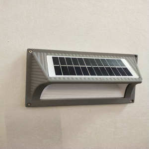 LED di alluminio luce solare solare all'aperto lampada da parete luce solare impermeabile solare solare solare per la decorazione del giardino corridoio Cafe recinzione - Product Image 2