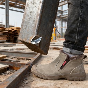 Slip-On Heat-Resistant Welder Safety Shoes Steel Toe Breathable Impact-Resistant Puncture-Proof Insulating For Electricians - Product Image 2