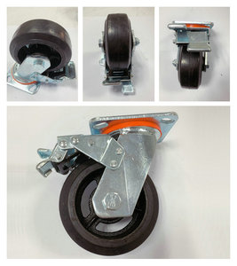 Industrielle Geräuscharme Rollen Stoßdämpfende Vollgummi-Flachrollen Schwerlast Unverpackt - Product Image 3