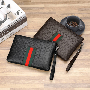 Borsa a Mano da <span class=keywords><strong>Uomo</strong></span> per Affari, Portafoglio a Busta di Grande Capacità, Leggero, con Cinturino da Polso e Rivestimento Impermeabile <span class=keywords><strong>in</strong></span> PU - Product Image 4