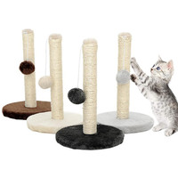 Grand arbre à chat en bois écologique avec poteau à gratter et tour de saut, jouet à 1 niveau pour utilisation en intérieur