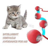 Nouveau Design 360 ° Smart Automatic Interactive Dog Smart Ball Toy Interactive Cat Toys Rolling Ball avec chargeur USB