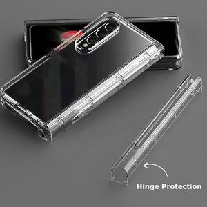 Étui transparent pour Samsung Galaxy Z Fold5 4 <span class=keywords><strong>3</strong></span> avec protection de la charnière, support pour stylet <span class=keywords><strong>S</strong></span>, anti-chute, <span class=keywords><strong>coque</strong></span> transparente - Product Image 4