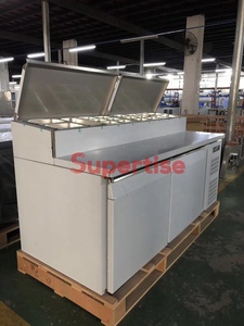 Supertise – <span class=keywords><strong>Table</strong></span> de préparation de Pizza réfrigérée à <span class=keywords><strong>3</strong></span> <span class=keywords><strong>portes</strong></span>, en acier inoxydable, équipement de réfrigérateur pour Bar et Restaurant - Product Image 5