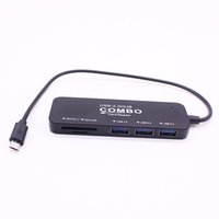 Mini USB delgado para PC, portátil, Macbook, lector de tarjetas SD, TF, tipo c, OTG, USB