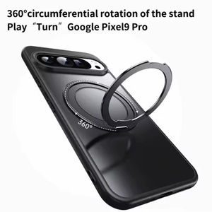 360 ° เคสโทรศัพท์แม่เหล็กแบบหมุนได้สำหรับ Google Pixel 8/8 Pro 9A Pixel 9 Pro XL 10 Pro พร้อมขาตั้งโลหะพับได้ ป้องกันการกระแทก - Product Image 5