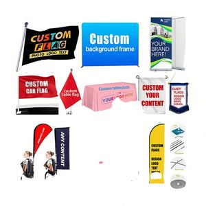 Bannière publicitaire personnalisée en polyester à transfert thermique pour la promotion, vente en gros à prix abordable - Product Image 5