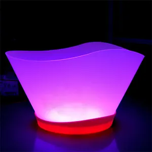 Acryl Material Kunststoff Wasserdicht Farbwechsel Leuchten Eis kübel Bier Led Eis kübel Neue Form Led Eis kübel Für Graue Goos