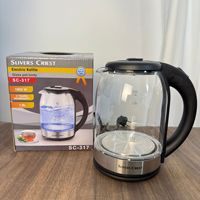 Bouilloire électrique 1800W la plus vendue, en verre de haute qualité, portable pour la maison et l'hôtel