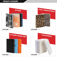 Carnet personnalisé en gros avec couverture en PU texturé doux et 80 feuilles de papier vierge pour usage créatif