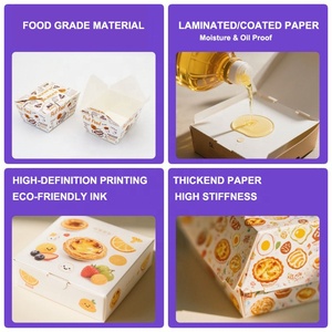 <span class=keywords><strong>Caja</strong></span> de Embalaje de Papel para Pastelería, Personalizada, Plegable, Resistente a la Grasa, de Calidad Alimentaria, para Llevar, para Galletas, Pasteles, Croissants, Bocadillos - Product Image 5