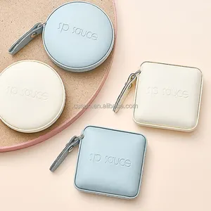 Promotional Gift 150cm Round PU Leather Custom Logo Retractable Tape Measure for Body Measuring
