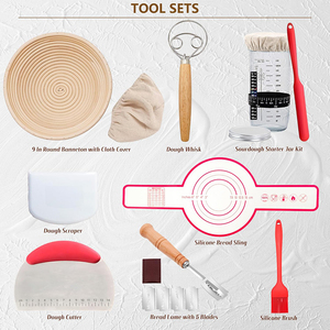 Kit complet de démarrage pour levain avec panier de levage en verre et banneton à pain – Offre spéciale - Product Image 4