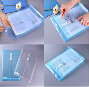 Dossier d'enveloppe en plastique avec fermeture à cordon bouton Dossier de documents réutilisable Tri Préservation Confidentialité - Product Image 3