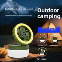 Lampe de camping solaire LED pliable de nouvelle génération pour l'extérieur, avec commande par bouton-poussoir, rechargeable, idéale pour la montagne