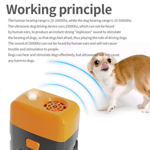 YENİ Şarj Edilebilir Ultrasonik Köpek Kovucu Pil Ömrü Açık Hava Havlama Kontrol Cihazı - Product Image 4