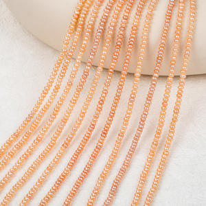 Collar de Perlas de Agua Dulce Blancas Aurora Mini Naturales al por Mayor, de 3-3.5 mm, Semiterminadas, Material para Cuentas de Cadena DIY, Perlas Sueltas - Product Image 4