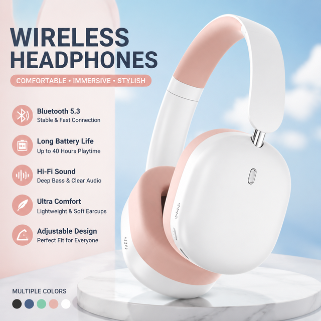 Wireless for 5.4 Headphones Microphone Foldable Design Digital Display Bass Boost HiFi Stereo Sound Mobile Phone Travel