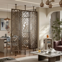 Panneau de séparation décoratif en acier inoxydable découpé au laser sur mesure OEM avec revêtement couleur PVD pour la décoration de la maison et des hôtels