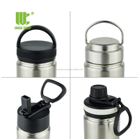 Bouteille d'eau autonettoyante en acier inoxydable 100% avec couvercle en métal à boire direct à double paroi Sports de plein air Escalade écologique
