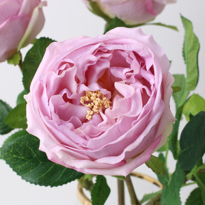 Bouquet de <span class=keywords><strong>roses</strong></span> artificielles style Ins, toucher réel hydratant, rose unique longue durée, accessoires de photographie de mariage, décoration intérieure - Product Image 4