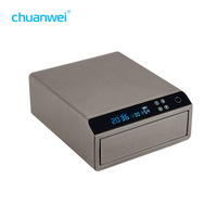 Coffre-fort en cuir de type tiroir Chuan Wei avec écran tactile, verrouillage par empreinte digitale et mot de passe, boîte de rangement intelligente pour bijoux, idéal pour hôtels et usage domestique privé