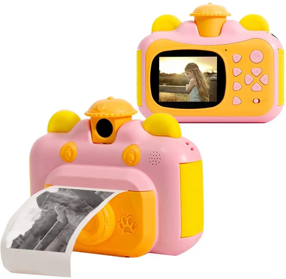 12MP Photo 1080p Video Recording Rechargeable Children Camcorder Camera 180 Degree Rotating Gift for Girls Boys