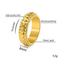 Cool Creative 8MM En Acier Inoxydable Rotatif Anneaux Dragon Échelle Anneau À La Mode Gemstone Mariage Fiançailles Anniversaire Fête Cadeau