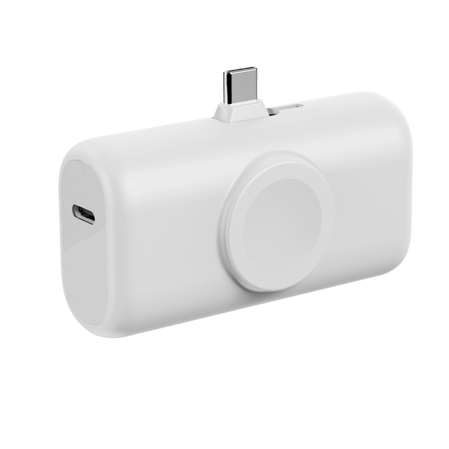 Newest 2 in 1 5000mAh Power Banks Built-in Rechargeable Watch Charging 2 Ports Capsule Plug-in Mini Power Bank