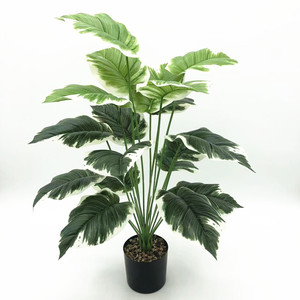 Arbre artificiel Monstera vert 42 pouces, branche longue de 5 à 8 ans, fausse plante tropicale en plastique, élément décoratif vert pour jardin et intérieur - Product Image 5
