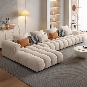 Bộ ghế sofa chữ L cao cấp, mềm mại, kiểu mô-đun, phong cách hiện đại sang trọng, chất liệu nhung, dành cho phòng khách gia đình. - Product Image 1
