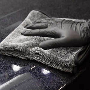 Grande serviette de séchage pour voiture en microfibre à boucles torsadées, écologique, hypoallergénique, séchage rapide, tissu d'entretien automobile avec technique de tricot - Product Image 2