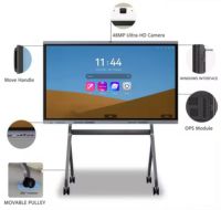 Tableau blanc interactif intelligent 4K de 55/65/75/86/98 pouces avec WiFi, 20 points tactiles, 120 Hz, système d'exploitation Android/Windows, fonctionnalités de tablette interactive