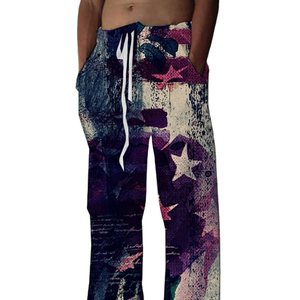 Pantalon de jogging streetwear pour homme, pantalon de survêtement personnalisé avec impression 3D en relief, pantalon de survêtement évasé pour homme - Product Image 1