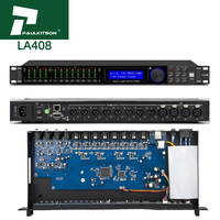 Procesador de Audio Profesional Paulkitson LA408 Metálico Digital con 4 Entradas y 8 Salidas con Efectos