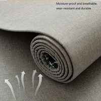 Papier peint 3D rétro autocollant, effet lin texturé, panneau mural en tissu épais et durable pour la décoration intérieure