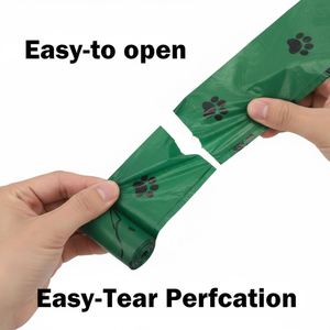 Custom Logo Biodegradable Dog Poop Bags Wholesale Pet Waste Rolls - Product Image 5