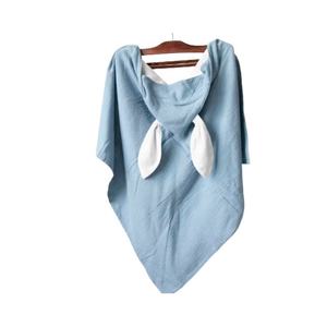 Serviette <span class=keywords><strong>de</strong></span> <span class=keywords><strong>bain</strong></span> à capuche pour bébé en coton biologique GOTS, avec adorables oreilles <span class=keywords><strong>de</strong></span> lapin, <span class=keywords><strong>cape</strong></span> pour nouveau-né, couleur personnalisable, forme carrée, tissée, séchage rapide, pour usage domestique - Product Image 6