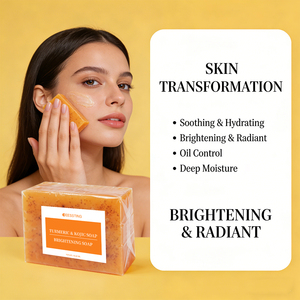 Hot Sale Pores Shrinking Moisturizing Brightening Bar Oil Controlling Turmeric Kojic Acid Cleansing <b>Soap</b> - Product Image 4
