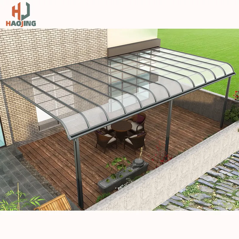 Toldo de policarbonato para jardim, material de metal e alumínio, pergolado para terraço, casa verde ao ar livre, toldo de alumínio