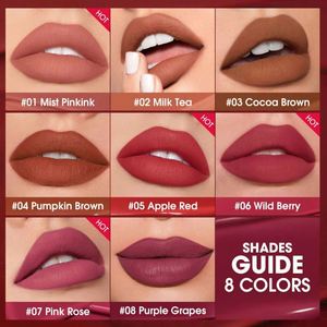 ผลิตภัณฑ์ใหม่ลิปกลอส8สีเคลือบเงาพร้อมดีไซน์หินอ่อนขายส่งลิปสติก2023จูบ O.tw o. - Product Image 3