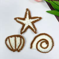 KIVA nouveau fait à la main Crochet étoile de mer coquille conque Patch unisexe fête vêtements et sac bricolage accessoires décoration