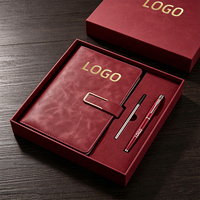 Cuaderno de Cuero Personalizado, Sofisticado y Duradero, con Cierre Seguro, Paleta de Herramientas de Escritura Aislada, Regalo Corporativo de Aniversario