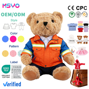 MSYO Ours <span class=keywords><strong>en</strong></span> peluche personnalisé de haute qualité avec vêtements, costume d'ours <span class=keywords><strong>en</strong></span> peluche à thème pour animaux <span class=keywords><strong>en</strong></span> peluche, vêtements de poupée de Noël, vente <span class=keywords><strong>en</strong></span> gros - Product Image 1