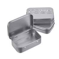 Vente en gros Boîte rectangulaire personnalisée avec charnière Boîte d'emballage recyclable en métal pour bonbons à la menthe