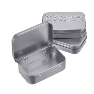 Caja Rectangular de Hojalata Personalizada al por Mayor con Bisagra Envase Metálico Reciclable para Caramelos de Menta - Product Image 3